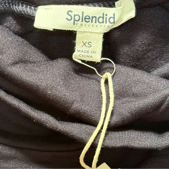 HP✨ NWT Splendid Navy Blue Soft Stretch Turtleneck Sweater Fall Autumn Top XS - Picture 4 of 5